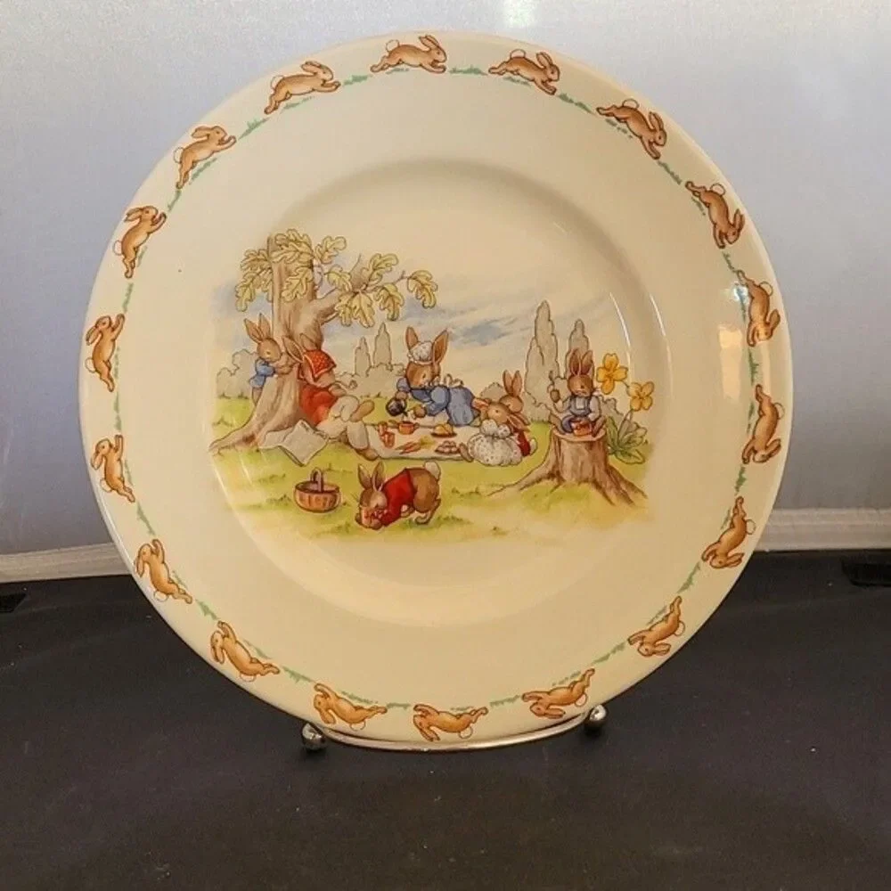 Bunnykins  Picnic by the Lake  Royal Doulton Barbara Vernon
